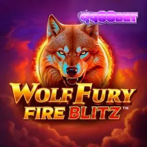 Tampilan visual slot Wolf Fury Fire Blitz dengan tema serigala dan elemen api.